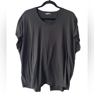 Well + Calm Black Relaxed Fit Short Sleeve Top Size L